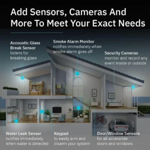 Abode Security System Hub – Easy DIY Installation - Optional Professional Monitoring - Works with HomeKit, Alexa & Google Home view 3