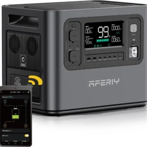 AFERIY 2048Wh Portable Power Station 2400W (Peak 4800W),P210 LiFePO4 Battery Generator,AC Fast Charging, 12V/25A XT60 DC output port,UPS Power Outages,Home Backup,Camping(Solar Panel Optional) view 1