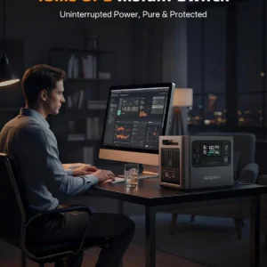 AFERIY 2048Wh Portable Power Station 2400W (Peak 4800W),P210 LiFePO4 Battery Generator,AC Fast Charging, 12V/25A XT60 DC output port,UPS Power Outages,Home Backup,Camping(Solar Panel Optional) view 5