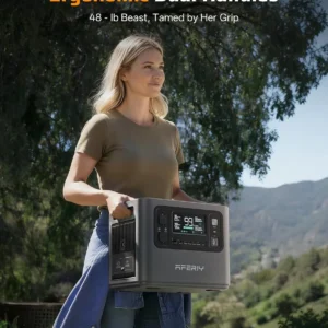 AFERIY 2048Wh Portable Power Station 2400W (Peak 4800W),P210 LiFePO4 Battery Generator,AC Fast Charging, 12V/25A XT60 DC output port,UPS Power Outages,Home Backup,Camping(Solar Panel Optional) view 7