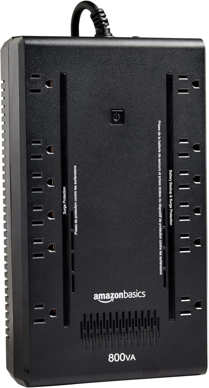 Amazon Basics 800VA UPS providing reliable power backup