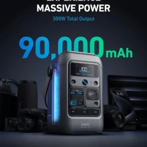 Anker SOLIX C300 DC Power Bank Station, Outdoor 288Wh Portable Power Station, LiFePO4 Battery, 300W Solar Generator, for Camping, Traveling, and Emergencies (No Wall Charger Included) view 2