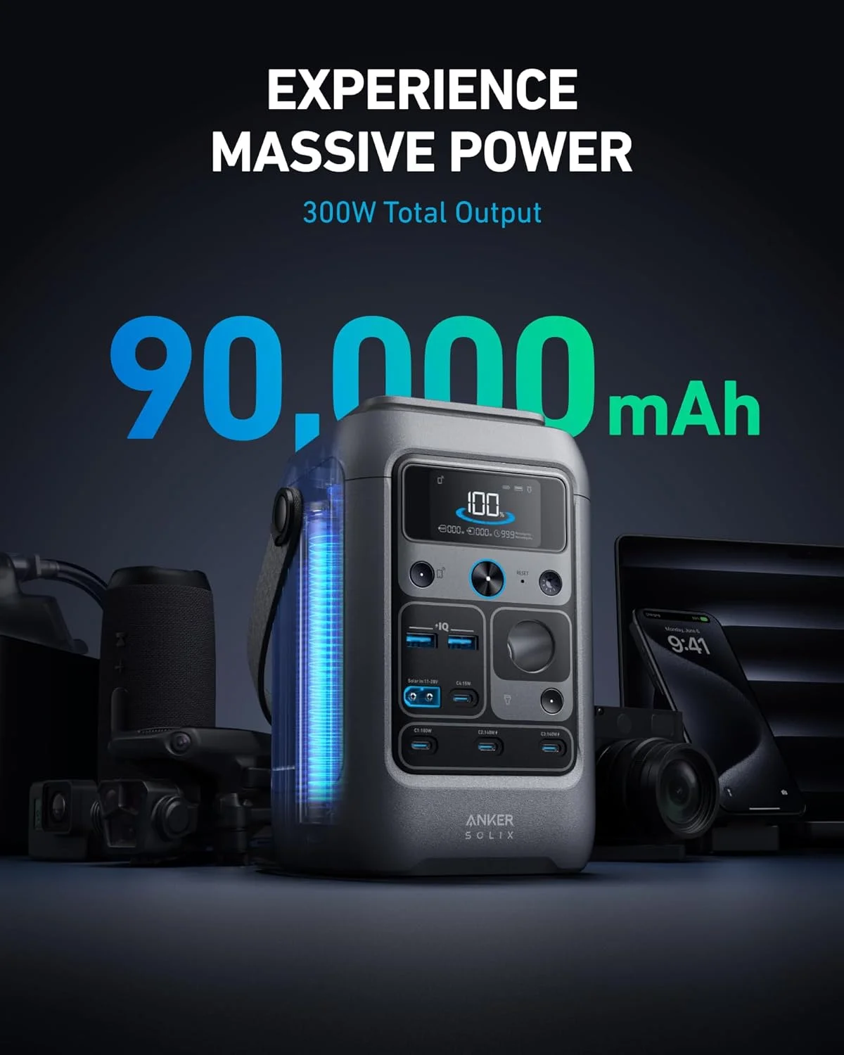 Anker SOLIX C300 DC small portable power station