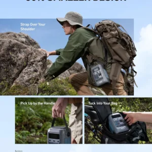 Anker SOLIX C300 DC Power Bank Station, Outdoor 288Wh Portable Power Station, LiFePO4 Battery, 300W Solar Generator, for Camping, Traveling, and Emergencies (No Wall Charger Included) view 6