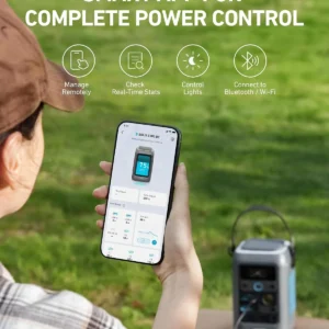 Anker SOLIX C300 DC Power Bank Station, Outdoor 288Wh Portable Power Station, LiFePO4 Battery, 300W Solar Generator, for Camping, Traveling, and Emergencies (No Wall Charger Included)