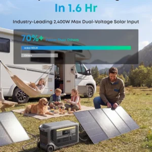 Anker SOLIX F3000 Portable Power Station with Home Backup Kit, 3,072Wh, 6,000W Recharging, Solar Generators for Home Use, Expandable to 24kWh, For Outages, Camping, RVs, Emergencies view 4