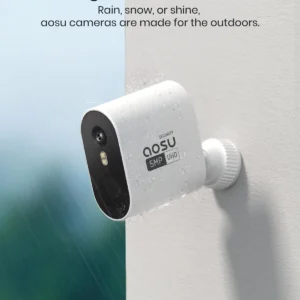 aosu 3K/5MP Security Cameras Outdoor Wireless Home Surveillance System, Solar Powered, 166° Ultra-Wide-Angle, HD Color Night Vision, Spotlight & Siren Alarm, Motion Alert, Easy Setup, 4-Cam-Kit view 6