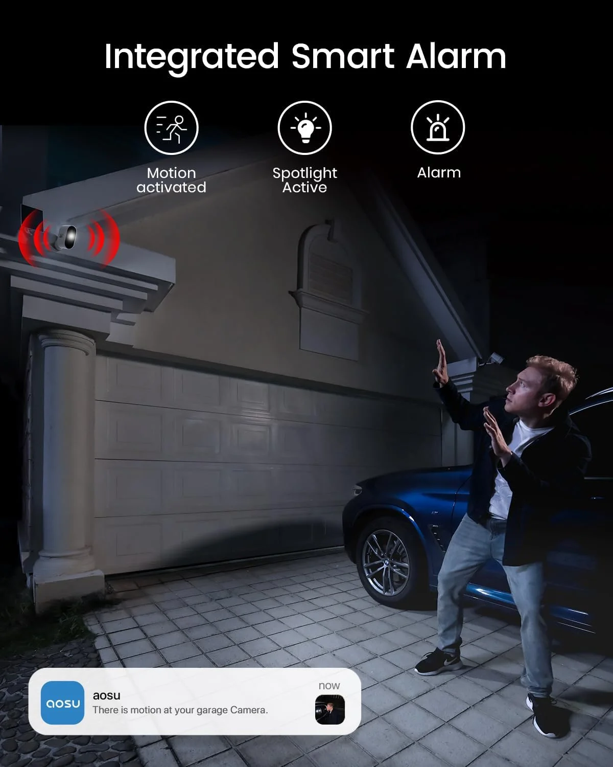 Smart motion alerts and siren