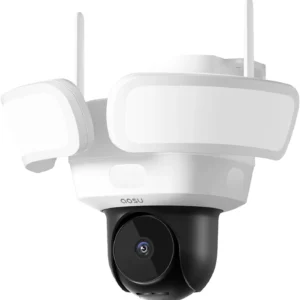 aosu Floodlight Camera Wired, 3K UHD Security Camera Outdoor, 360° Coverage Surveillance, 24/7 Recording, Motion Detection, 2600-Lumen Motion-Activated Floodlight, Color Night Vision view 1