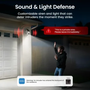 aosu Security Cameras Outdoor Wireless, 4 Cam-Kit, No Subscription Required, Solar-Powered, Home Security Cameras System with 360° Pan & Tilt, Auto Tracking, 2K Color Night Vision, Easy Setup view 7