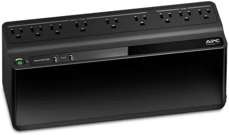 APC UPS Battery Backup & Surge Protector for Power Outages, 35 Minute Runtime (850VA/450W), Protects PC, Router, NAS & Home Office | Model BE850G2