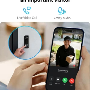 Aqara Doorbell Camera G400 with Chime, Wired/PoE, HomeKit Secure Video, 2K HD Head-to-toe View, 2-Way Audio, 2.4/5GHz Wi-Fi 6, Supports Alexa/Google/SmartThings, Local Detection & 24/7 Recording, IP65 view 4
