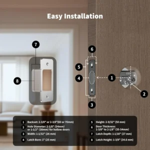 Aqara UWB Smart Lock U400, Matter Over Thread, Apple Home Key, Fingerprint Keyless Entry Deadbolt,Touchscreen Keypad, Rechargeable Battery, Supports HomeKit, Alexa, Google, Home Assistant, Black view 7