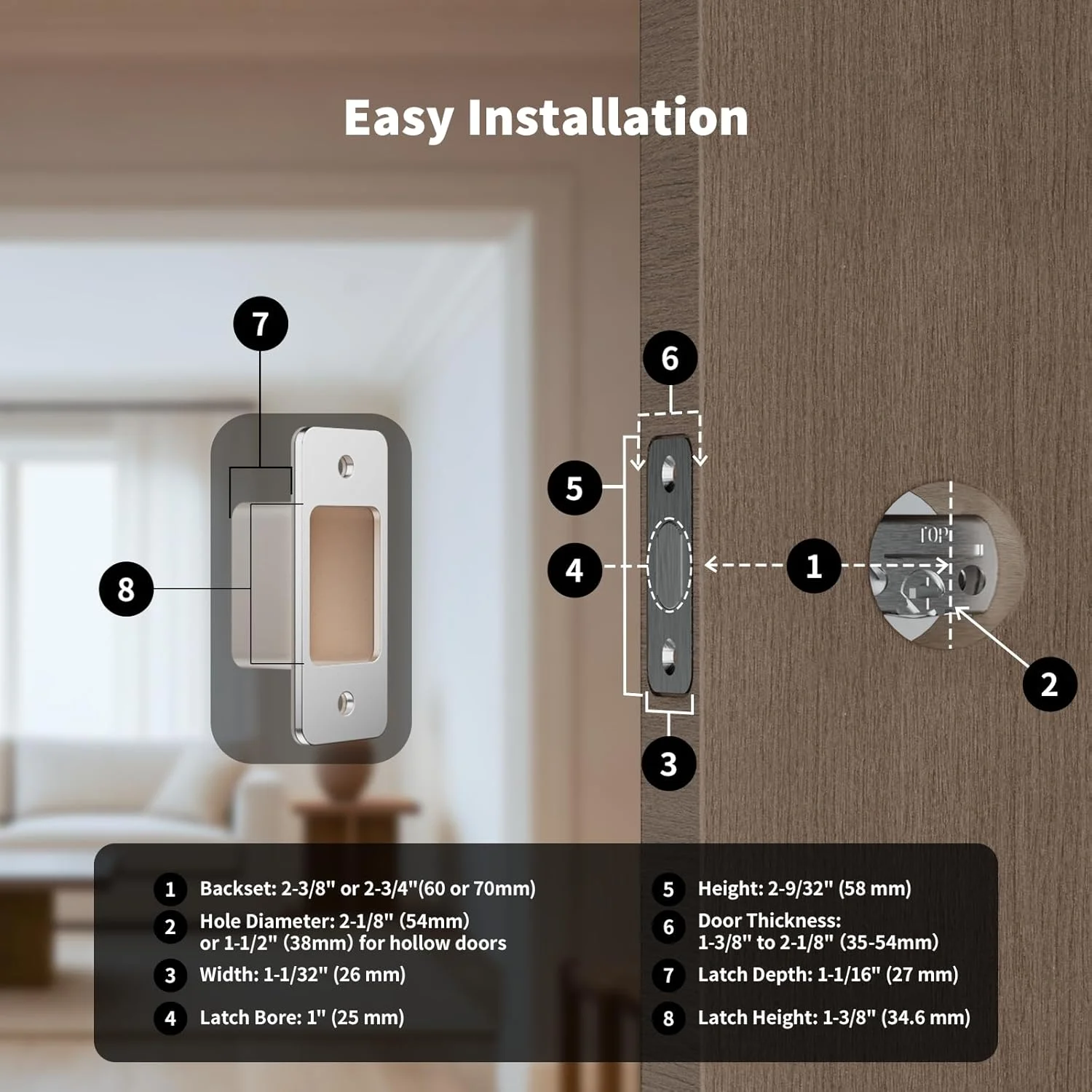 Aqara UWB Smart Lock U400 installed on a black door