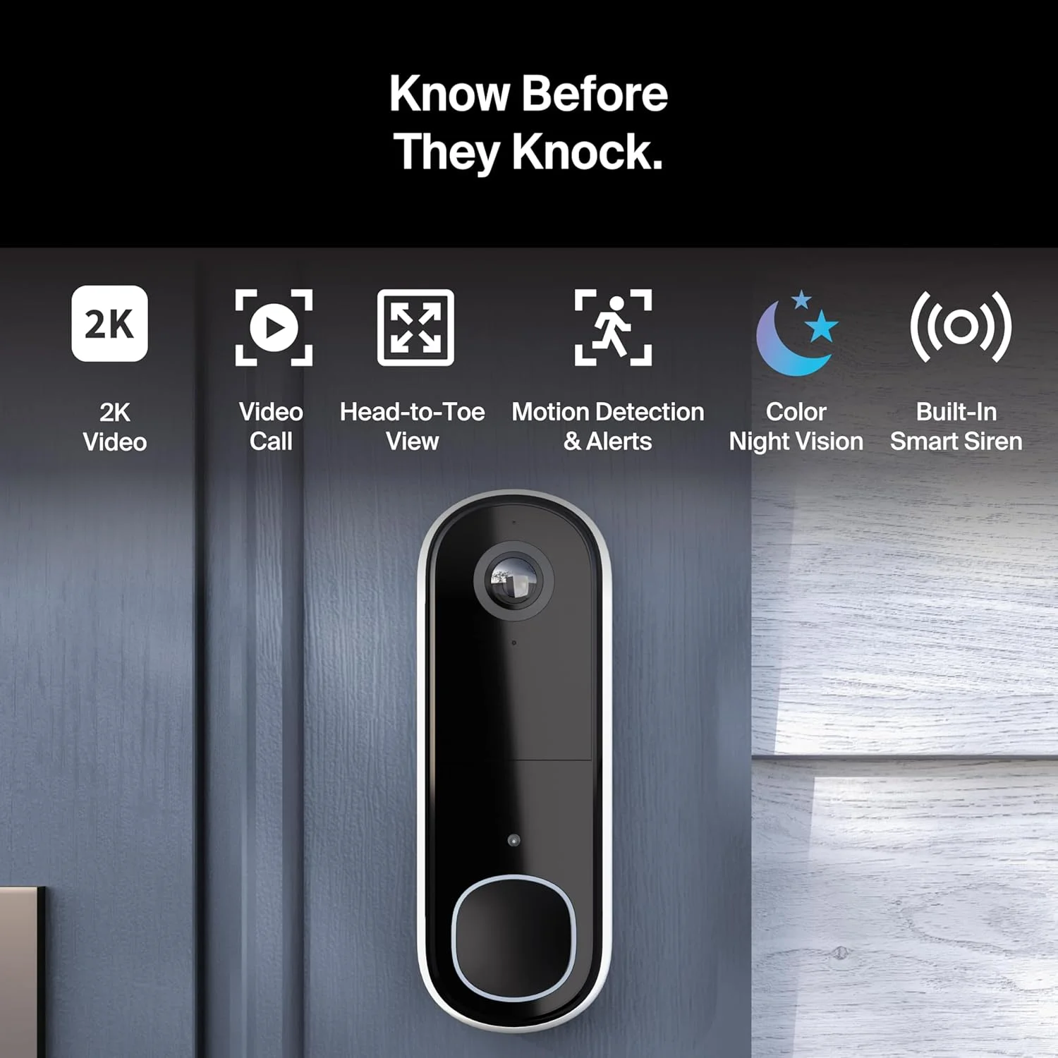 Arlo 2K Video Doorbell two-way audio feature