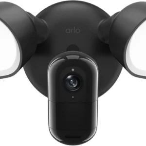Arlo Wired Floodlight Camera | Home Security Camera with 2K Video and HDR | 2000 Lumens | Integrated Siren, Weather-Resistant, Color Night Vision, 160º Field of View, 2-Way Audio Black (2025) view 1