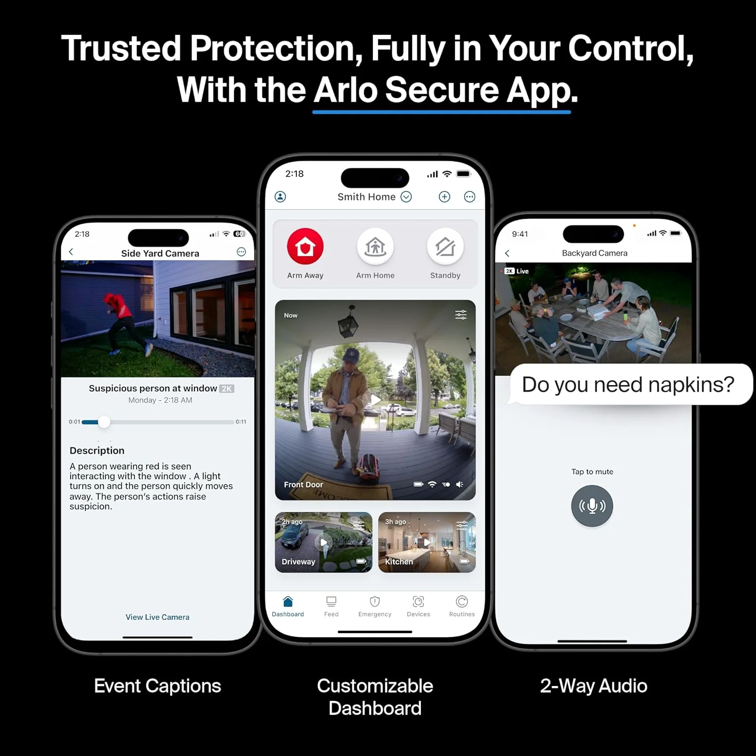 Arlo camera installed outdoors in rainy conditions