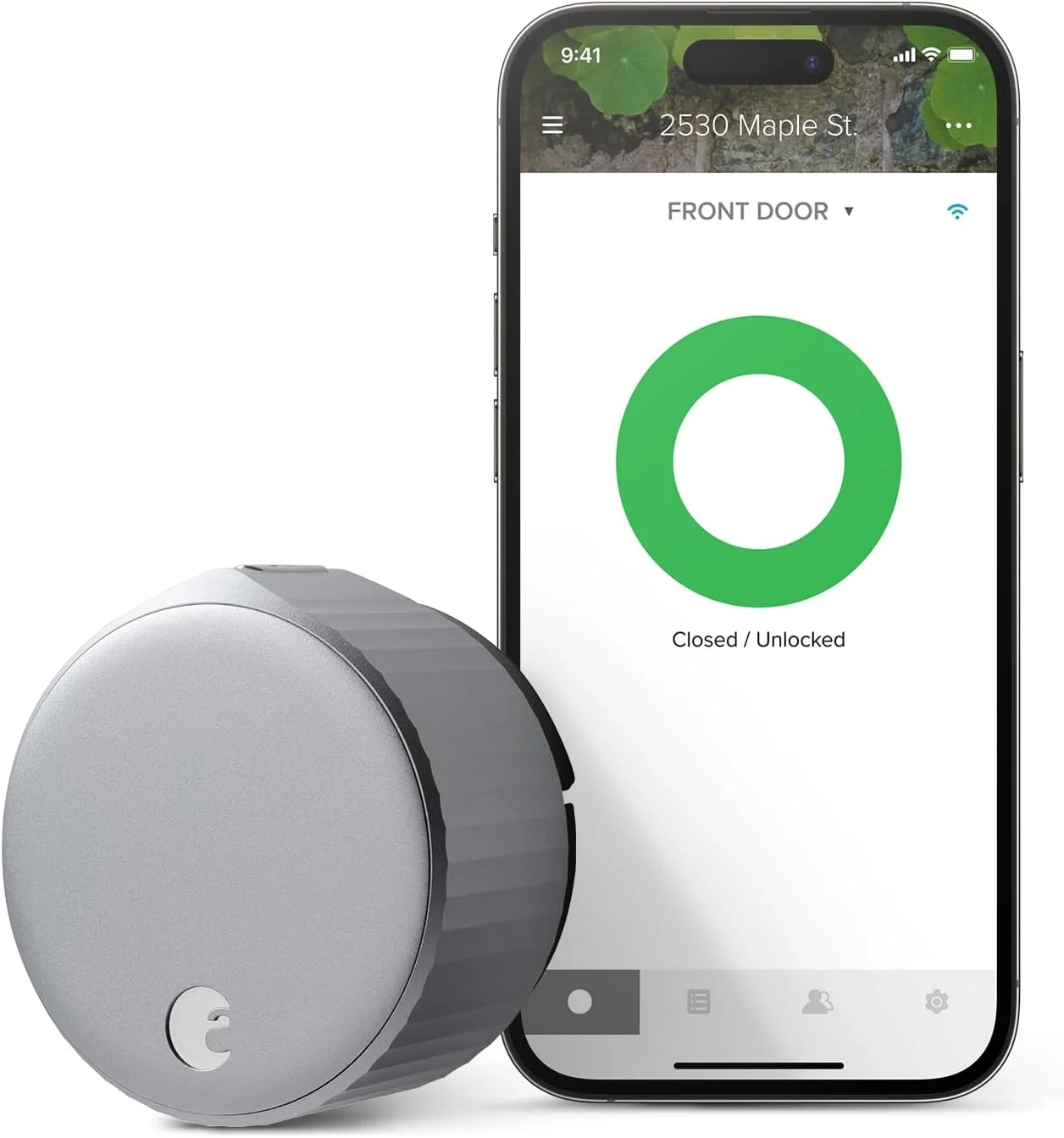 August Wi-Fi Smart Lock installed on interior door