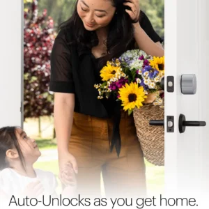 August Home, Silver Wi-Fi Connected Smart Keyless Entry Door Lock, Electronic Door Lock Fits Your Existing Deadbolt in Minutes, AUG-SL05-M01-S01 view 4