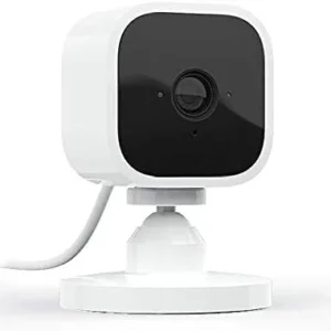 Blink Mini - Compact indoor plug-in smart security camera, 1080p HD video, night vision, motion detection, two-way audio, easy set up, Works with Alexa – 1 camera (White) view 5