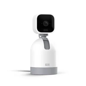 Blink Mini Pan-Tilt Camera (newest model), Rotating indoor plug-in smart security camera, two-way audio, HD video, motion detection, Works with Alexa (White) view 2