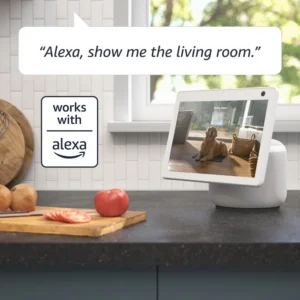 Blink Mini Pan-Tilt Camera (newest model), Rotating indoor plug-in smart security camera, two-way audio, HD video, motion detection, Works with Alexa (White) view 6