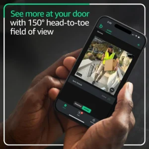 Blink Video Doorbell – Head-to-toe HD view, two-year battery life, and simple setup. Sync Module Core included – System (Black) view 4