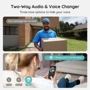 BOIFUN Video Doorbell Camera Wireless, 180° Wide View, 2K HD, No Subscription, AI Human Detection, Head-to-Toe, HDR Night Vision, Two-Way Audio, Battery Powered with Chime, 2.4 GHz Wi-Fi Only view 5