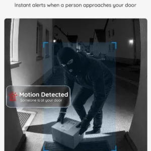 BOIFUN Video Doorbell Camera Wireless – No Subscription Required, 2K HD, 166° Wide View, HDR Night Vision, Motion Alerts, Two‑Way Audio & Battery Video Doorbell with Chime, 2.4 GHz Wi‑Fi Only view 5