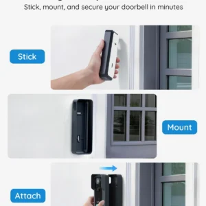 BOIFUN Video Doorbell Camera Wireless – No Subscription Required, 2K HD, 166° Wide View, HDR Night Vision, Motion Alerts, Two‑Way Audio & Battery Video Doorbell with Chime, 2.4 GHz Wi‑Fi Only