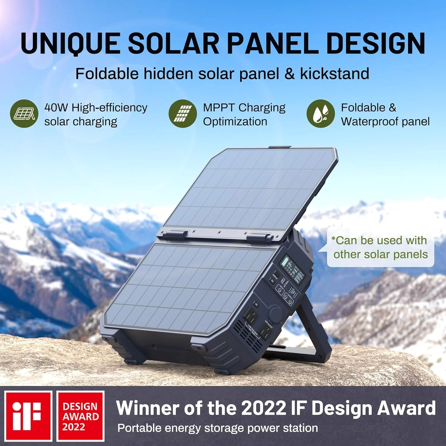 Integrated solar panel charging feature