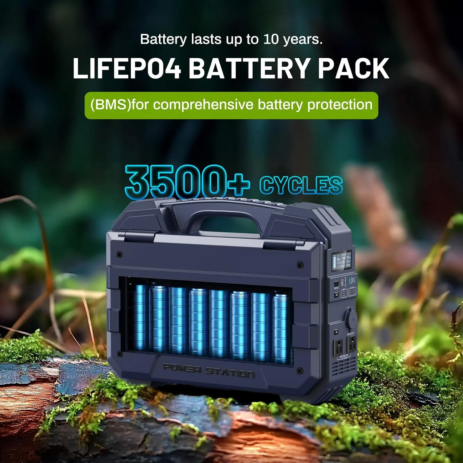Outdoor camping setup with BROWEY solar generator