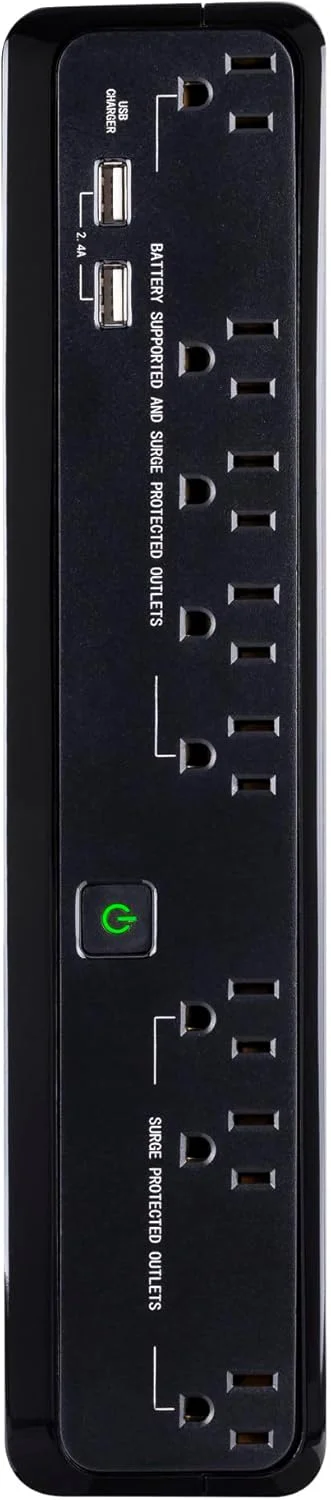 USB charging ports on front of UPS