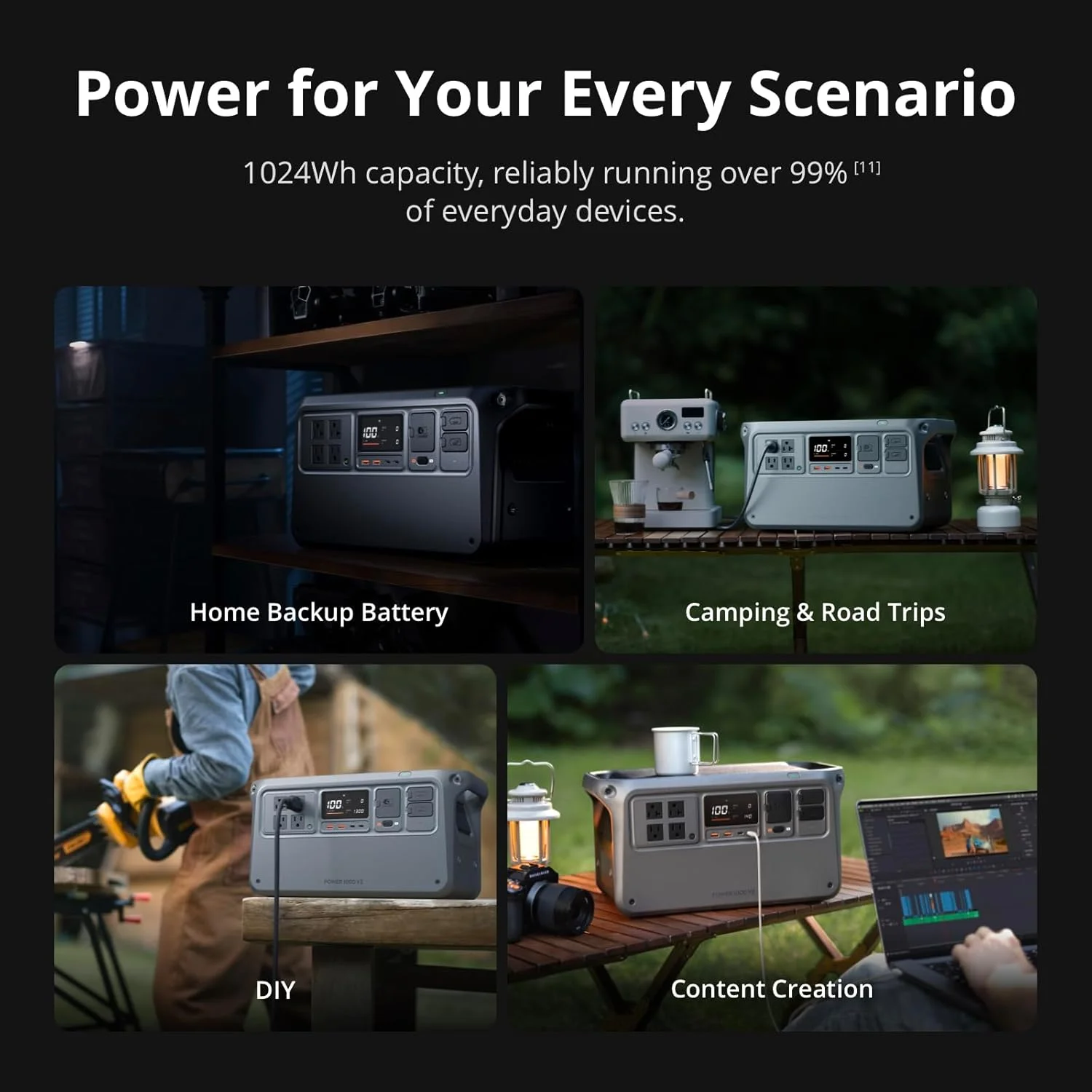 DJI Power 1000 V2 with charging cables