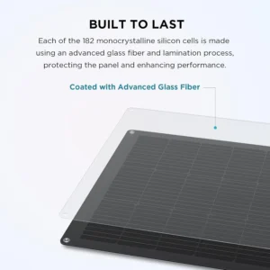 EF ECOFLOW 100W Flexible Solar Panel with High Efficiency Solar Modules, IP68 Waterproofing, Ideal for Off-Grid Solar Panel Kits, PV Charging, Power Kits & Ecosystem view 5