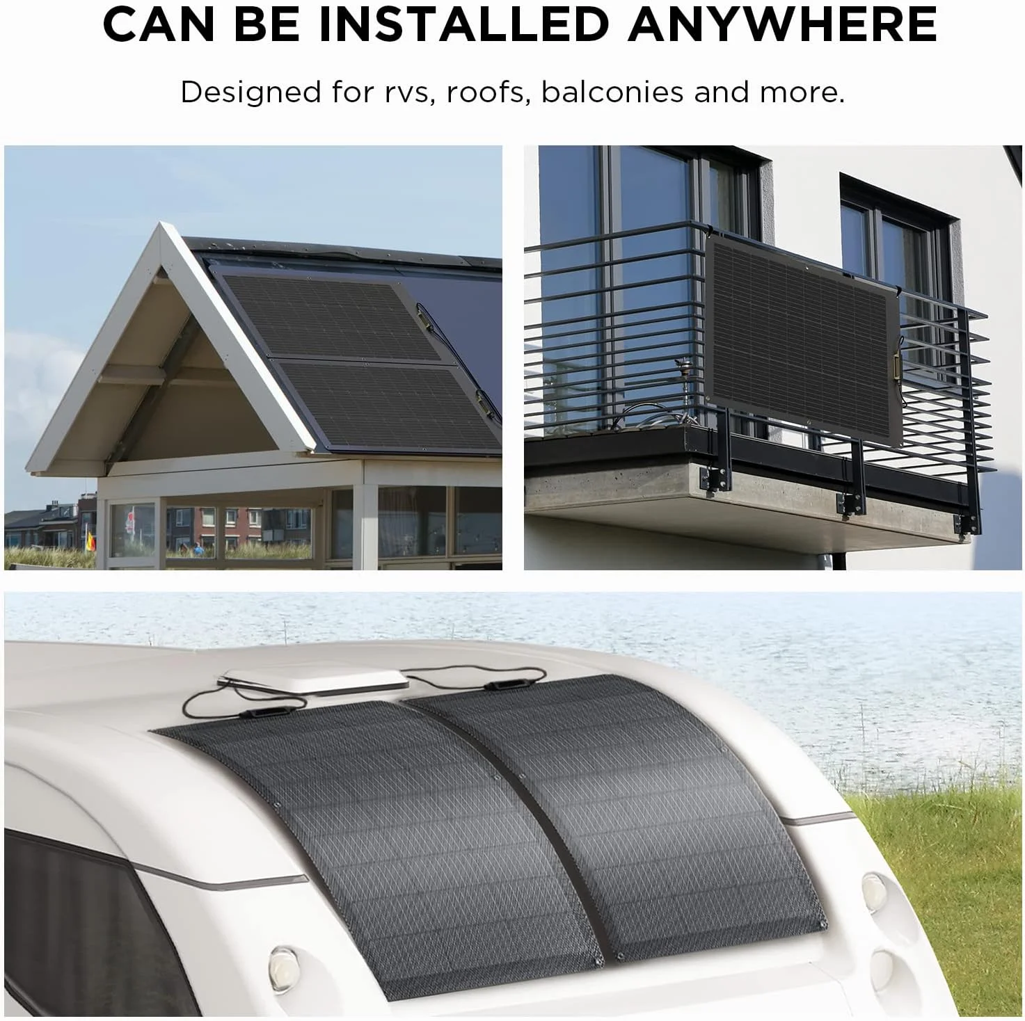 EcoFlow 100W Solar Panel in an off-grid scenario