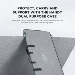 EF ECOFLOW 400W Portable Solar Panel, Foldable & Durable, Complete with an Adjustable Kickstand Case, Waterproof IP68 for Outdoor Adventures view 5