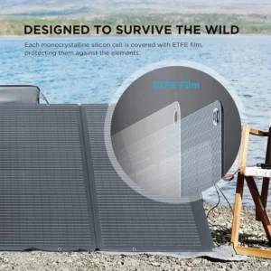 EF ECOFLOW 400W Portable Solar Panel, Foldable & Durable, Complete with an Adjustable Kickstand Case, Waterproof IP68 for Outdoor Adventures view 6