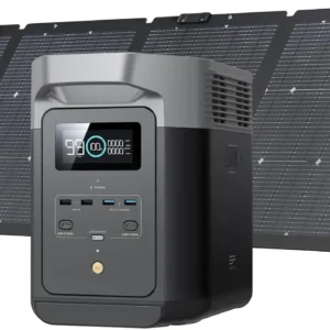 EF ECOFLOW Portable Power Station DELTA 2, 1024Wh LiFePO4 (LFP) Battery, 1800W AC/100W USB-C Output, Solar Generator(Solar Panel Optional) for Home Backup Power, Camping & RVs