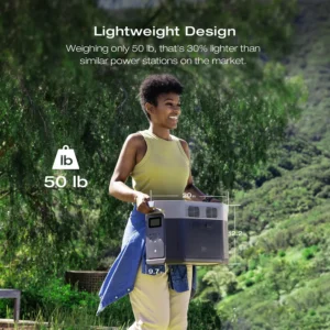 EF ECOFLOW Portable Power Station DELTA 2 Max, 2400W LFP Solar Generator, Full Charge in 1 Hr, 2048Wh Solar Powered Generator for Home Backup(Solar Panel Optional) view 3