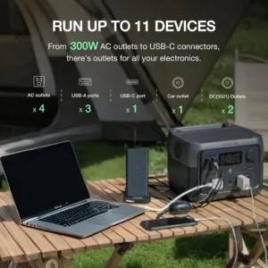 EF ECOFLOW Portable Power Station River 2 Max 500, 499Wh LiFePO4 Battery/ 1 Hour Fast Charging, Up to 1000W Output Solar Generator (Solar Panel Optional) for Outdoor Camping/RVs/Home Use view 4