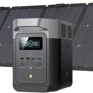 EF ECOFLOW Solar Generator Delta 2 with 220W Solar Panel, 1024Wh LFP(LiFePO4) Battery, 1800W AC/100W USB-C Output, Fast Charging Portable Power Station for Home Backup Power, Camping & RVs view 1