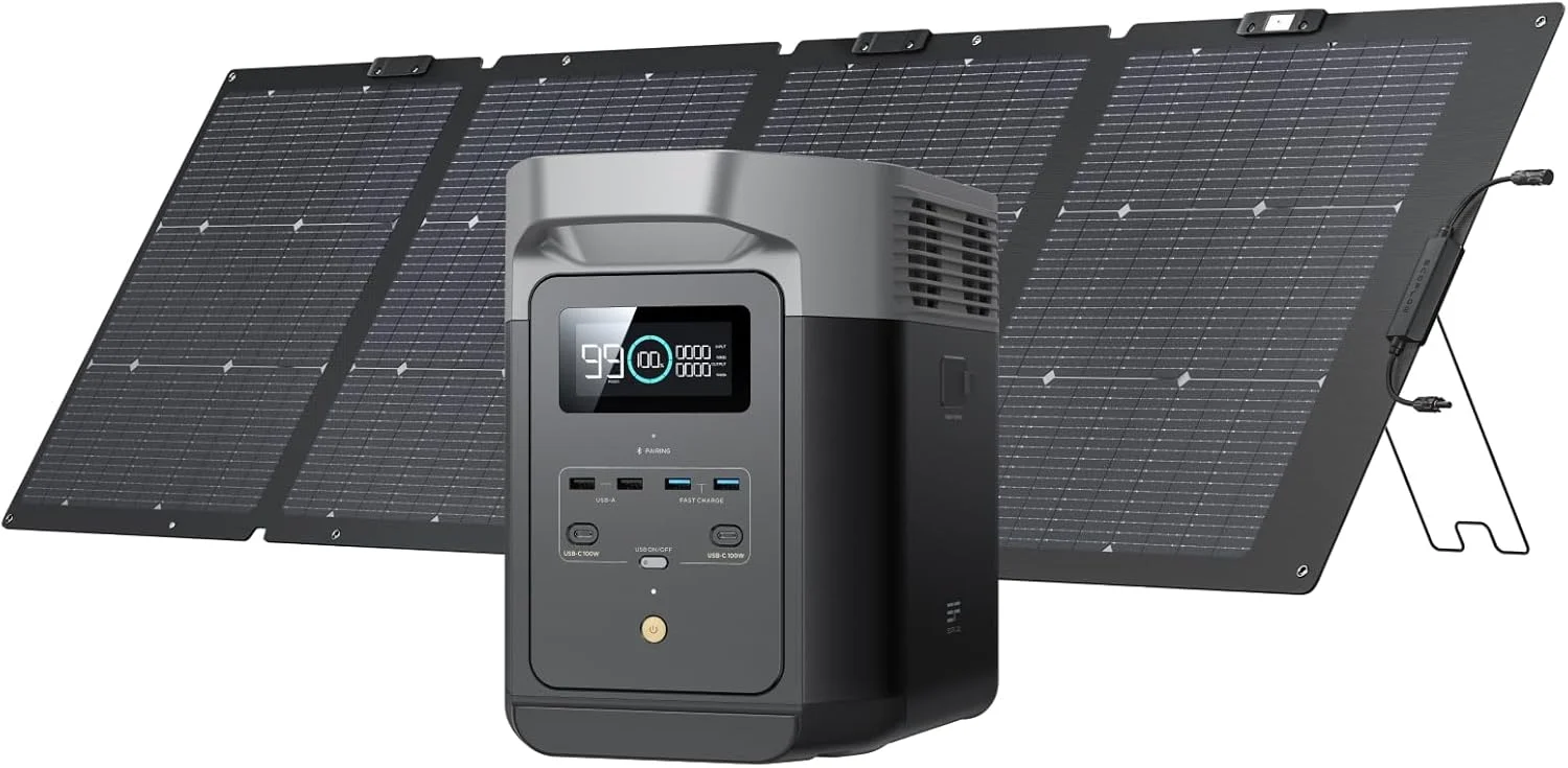 EF ECOFLOW DELTA 2 solar generator kit for home backup