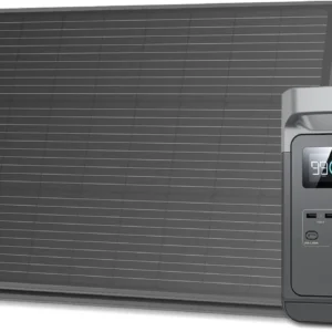 EF ECOFLOW Solar Generators, DELTA 2 Portable Power Station with 2PCS 100W 12V Solar Panels, 1024Wh LFP Battery, Fast Charging, Power Station for Home Backup, Camping&RVs view 1