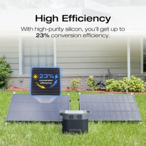 EF ECOFLOW Solar Generators, DELTA 2 Portable Power Station with 2PCS 100W 12V Solar Panels, 1024Wh LFP Battery, Fast Charging, Power Station for Home Backup, Camping&RVs view 5