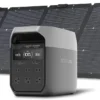EF ECOFLOW Solar Generators, DELTA 2 Portable Power Station with 2PCS 100W 12V Solar Panels, 1024Wh LFP Battery, Fast Charging, Power Station for Home Backup, Camping&RVs