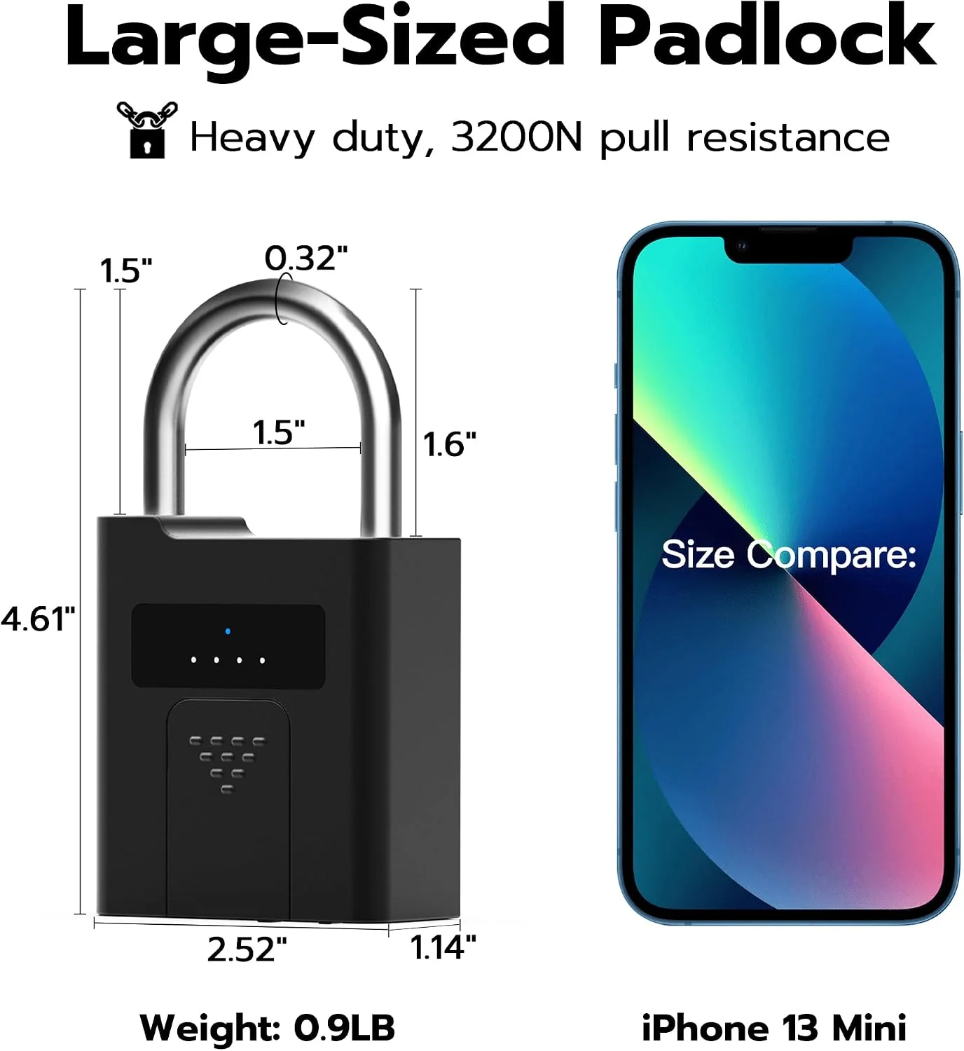 Mobile app interface for eLinkSmart fingerprint padlock