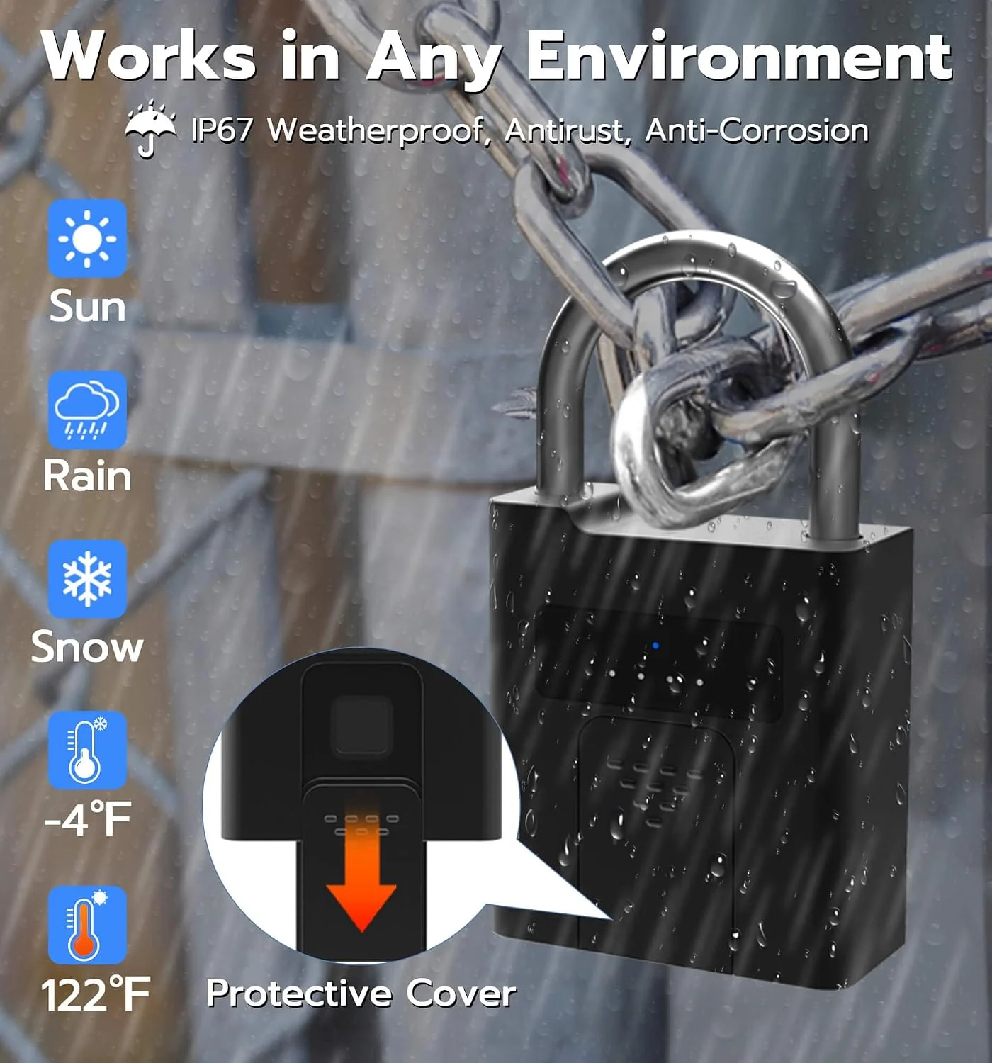 Type-C charging port on eLinkSmart padlock