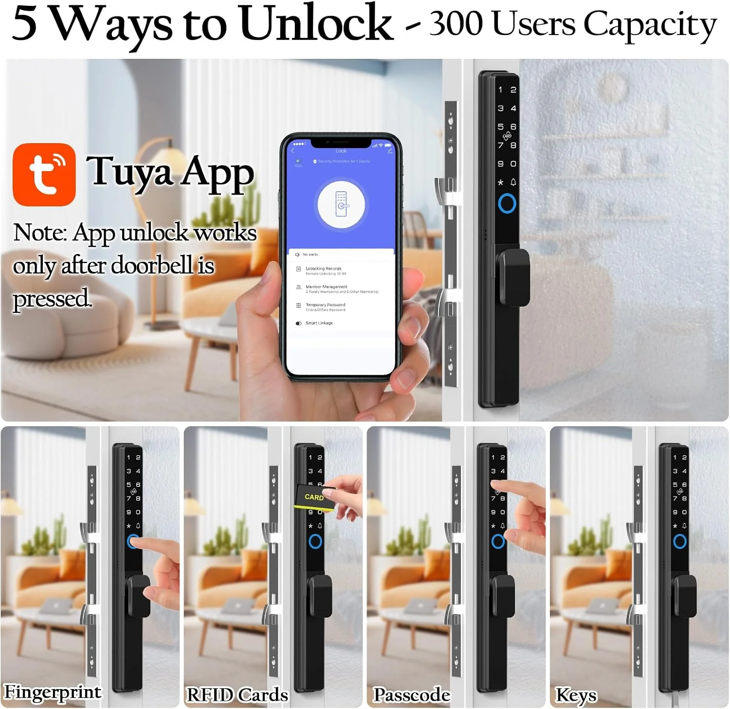 Weatherproof testing for sliding door smart lock