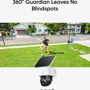 eufy Security 3K Dual Camera, SoloCam S340, Solar Security Cameras Wireless Outdoor, Cameras for Home Security, 360°Coverage, Pan & Tilt, No Blind Spots, No Monthly Fee, Built-in 8GB view 4
